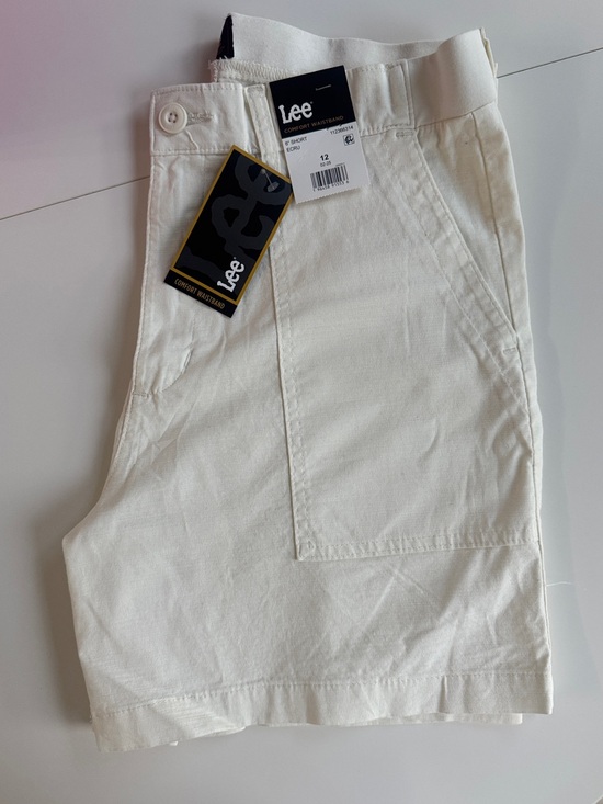 Lee Pants - Lee Women's White Flat-Front Casual Shorts